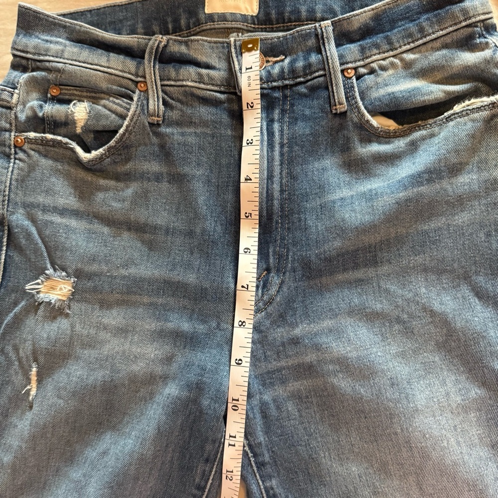 Rare MOTHER Denim STUNNER ANKLE STEP FRAY High Rise Jeans HELTER SKELTER 26 $258 - Picture 11 of 16